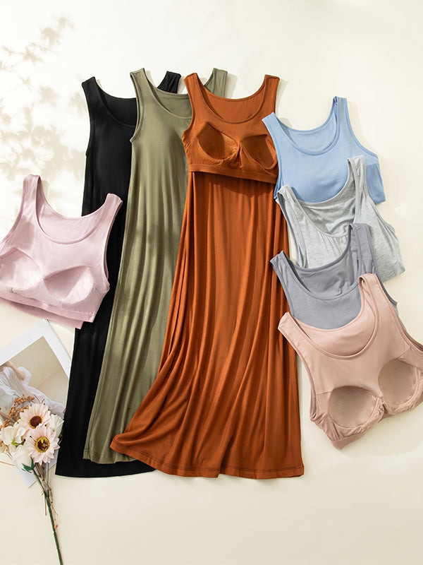 Loose Camisole Dress with Built-in Bra