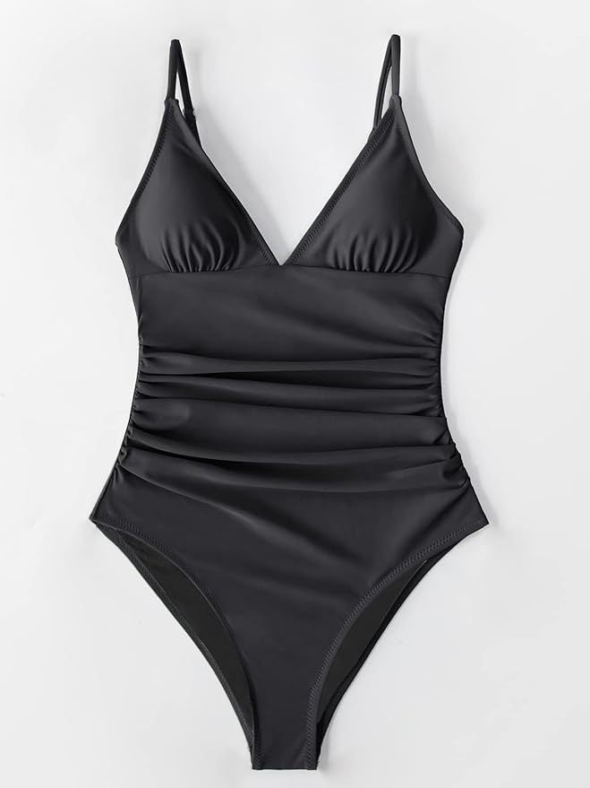 Halter Neck Deep V One Piece Swimsuit