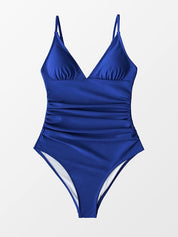 Halter Neck Deep V One Piece Swimsuit