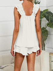 Women's 2-Piece Ruffle Loungewear Set