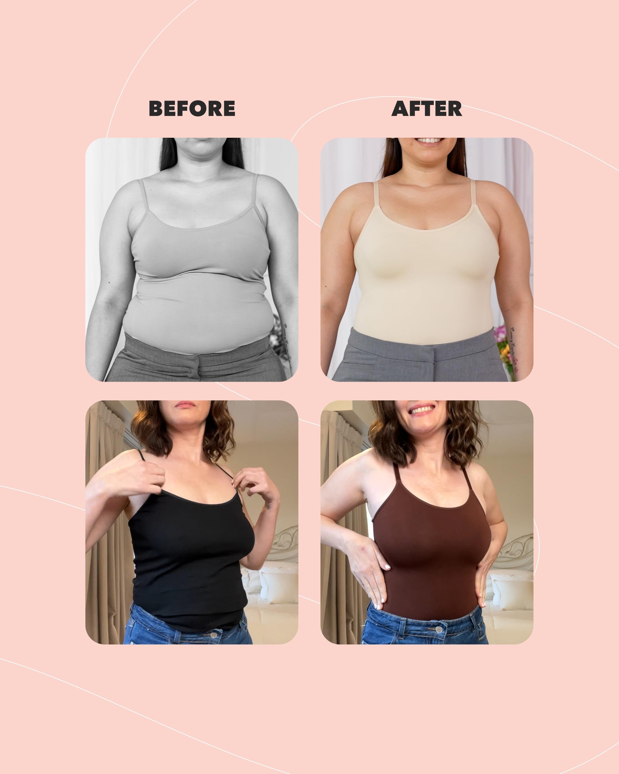 Womens Scoop Neck Cami Body Shaper