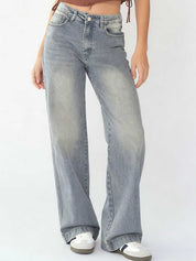 Comfort-Flex Wide Leg Denim Jeans