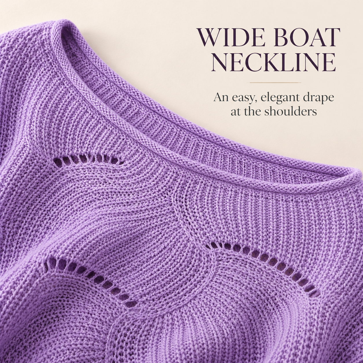 Wide Boat Neckline