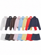 Women’s Retro Polka Dot Cropped Jacket