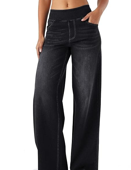 High Waisted Stretchy Denim Pants
