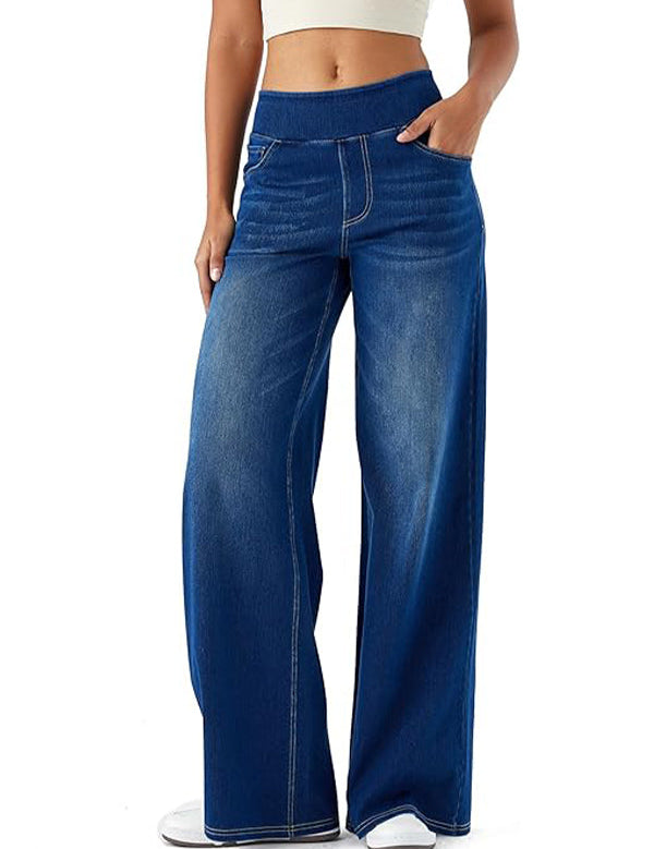 High Waisted Stretchy Denim Pants