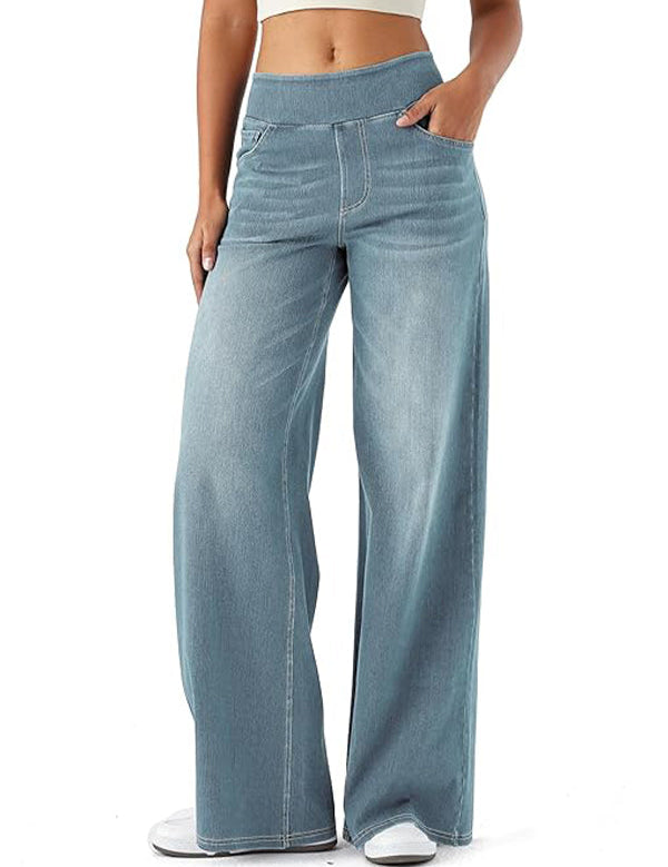 High Waisted Stretchy Denim Pants