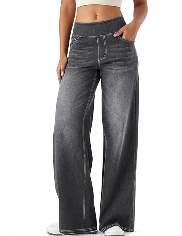 High Waisted Stretchy Denim Pants
