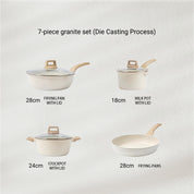 Pots And Pans Set, Cookware With Granite Coatings For Super Nonstick ResultEssential Stone Utensil, Kithchenware, Cookware