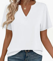 Summer V-neck Printed Shirt For Women