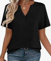 Summer V-neck Printed Shirt For Women