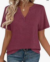 Summer V-neck Printed Shirt For Women