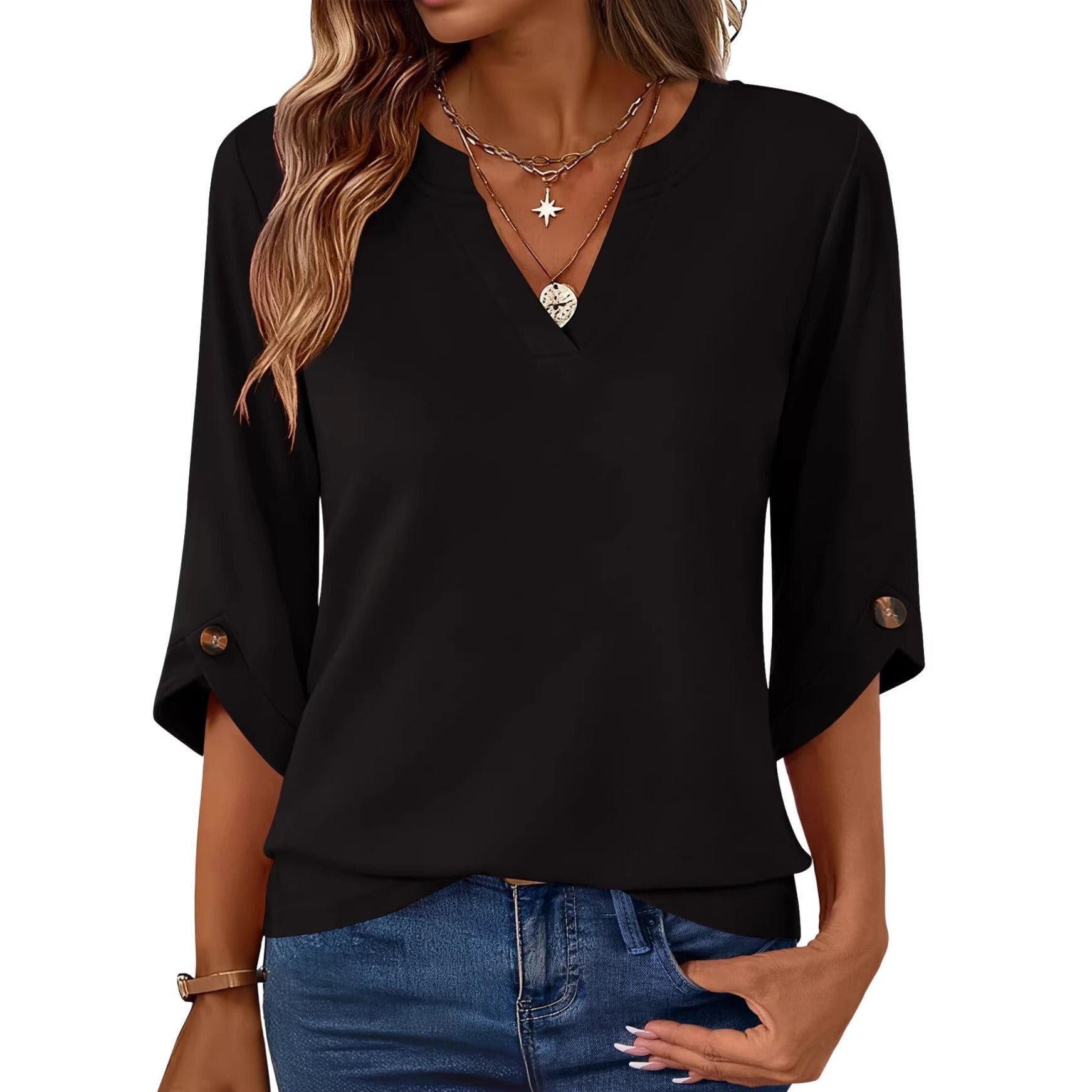 Geometric Print Loose Top