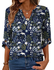 Geometric Print Loose Top