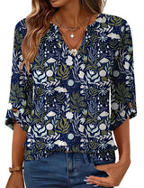 Geometric Print Loose Top