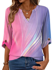 Geometric Print Loose Top