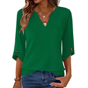 Geometric Print Loose Top