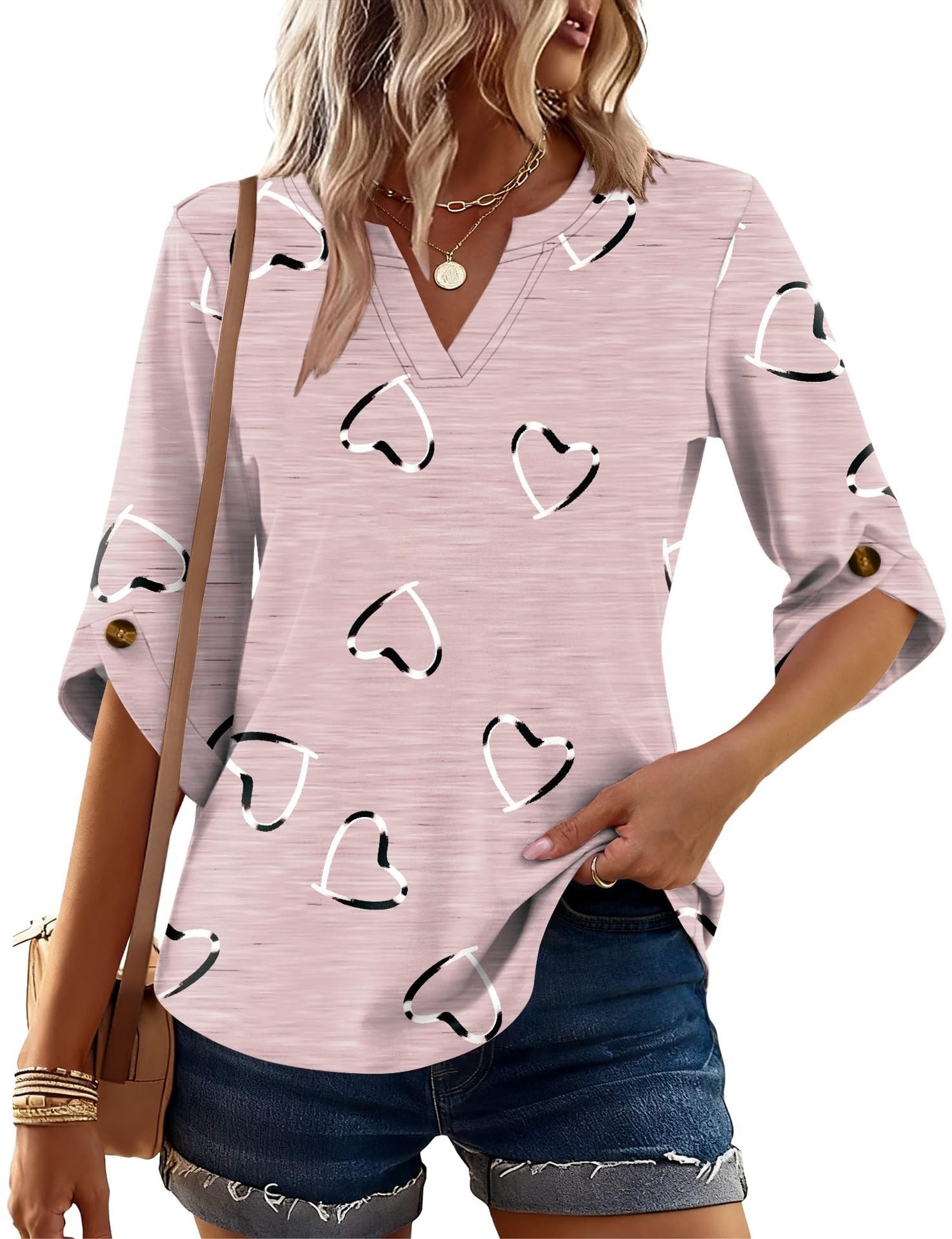 Geometric Print Loose Top