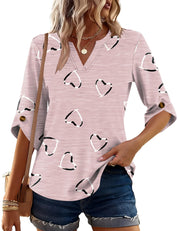 Geometric Print Loose Top