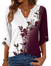Geometric Print Loose Top