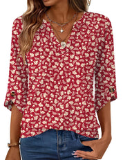 Geometric Print Loose Top