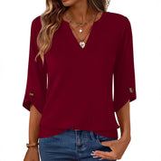 Geometric Print Loose Top