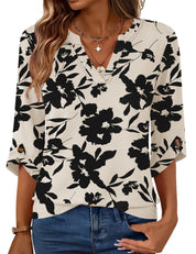 Geometric Print Loose Top