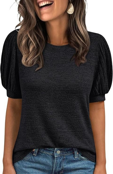 Women's Round Neck Loose Short-sleeved Top
