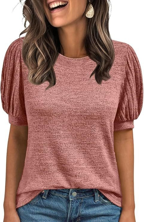 Women's Round Neck Loose Short-sleeved Top