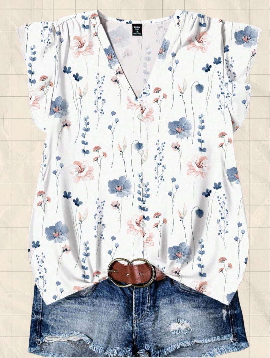 Short-sleeved Loose Casual Top
