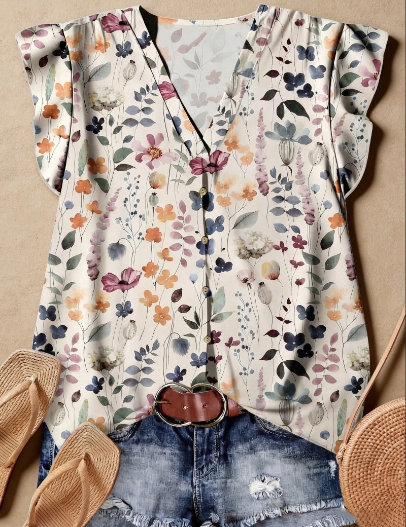 Short-sleeved Loose Casual Top