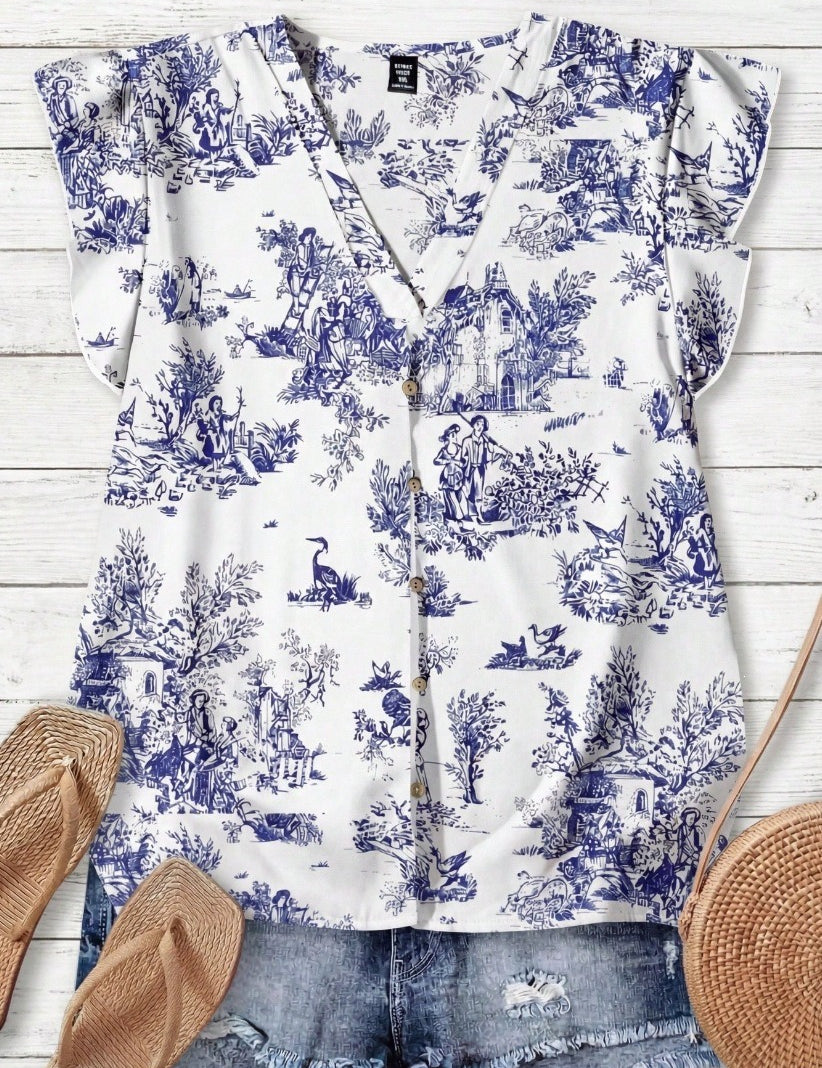 Short-sleeved Loose Casual Top