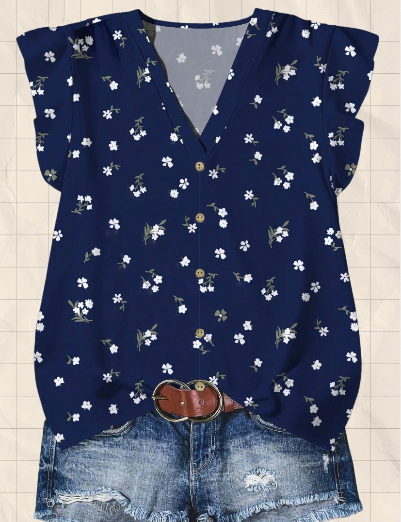 Short-sleeved Loose Casual Top