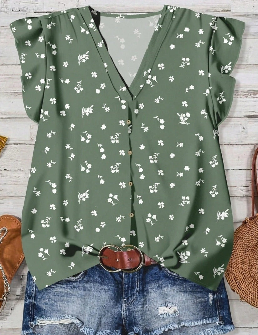 Short-sleeved Loose Casual Top