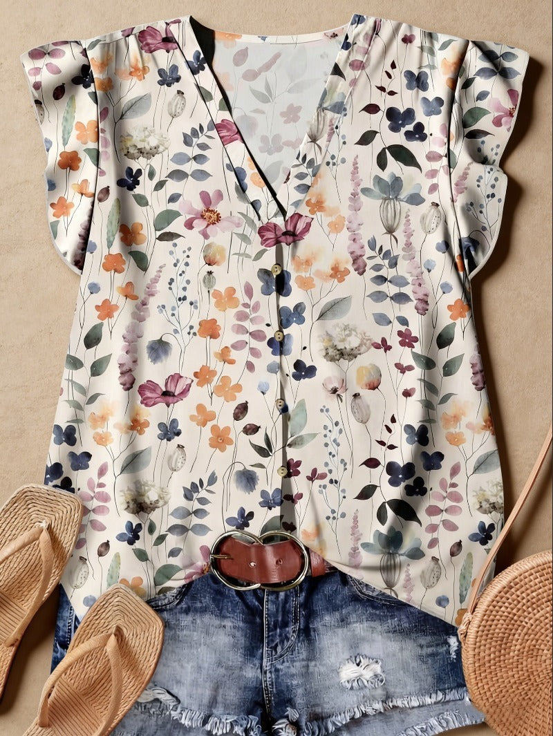 Short-sleeved Loose Casual Top