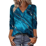 Women's Mid-Sleeve 3D Floral Print Top