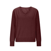 Women’s Classic V-Neck Pullover Sweater Lightweight Knit Top