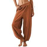 Women's High Waist Slouchy Pants with Pockets