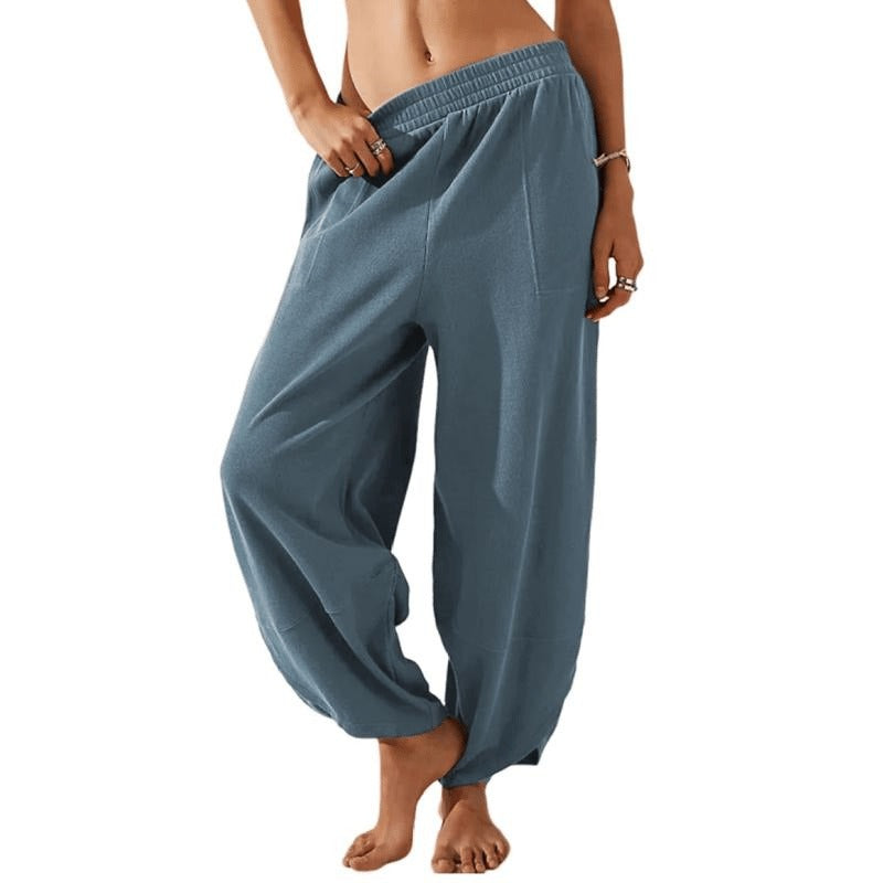 Women's High Waist Slouchy Pants with Pockets