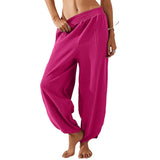 Women's High Waist Slouchy Pants with Pockets