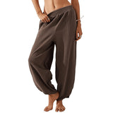 Women's High Waist Slouchy Pants with Pockets