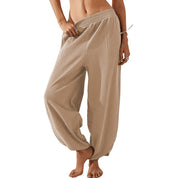 Women's High Waist Slouchy Pants with Pockets