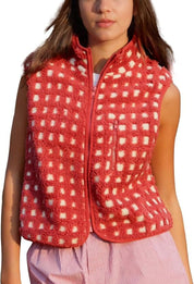 women's loose zipper vest