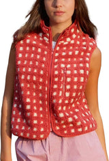 women's loose zipper vest