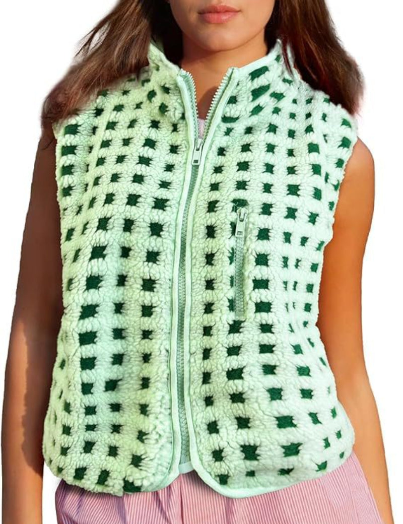 women's loose zipper vest