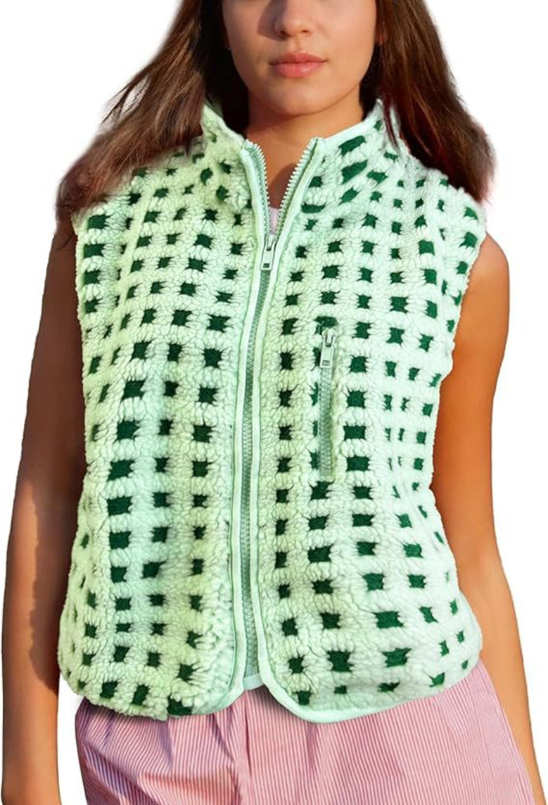 women's loose zipper vest