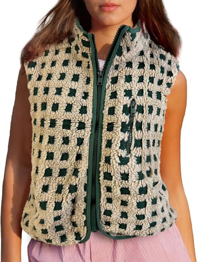 women's loose zipper vest