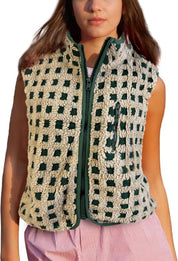 women's loose zipper vest