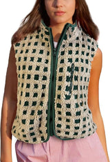 women's loose zipper vest