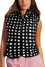 women's loose zipper vest